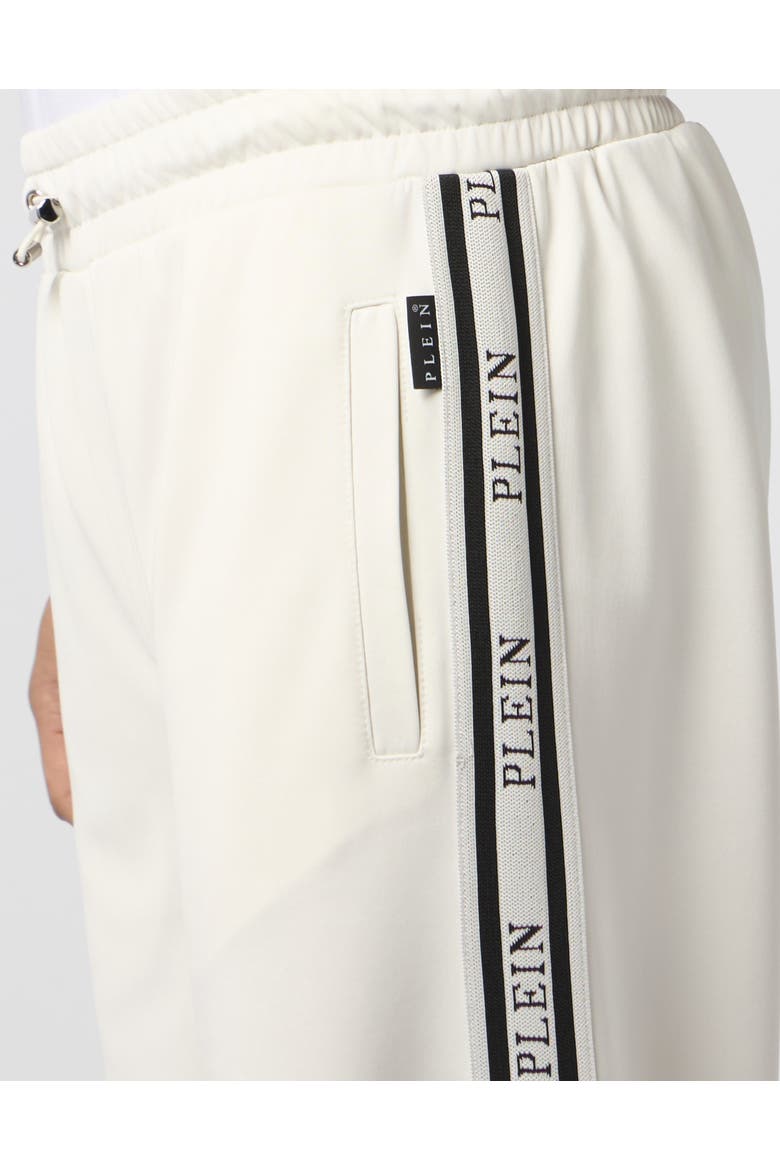 Tracksuit Trousers Jacquard Logo Men, Alternate, color, OffWhite