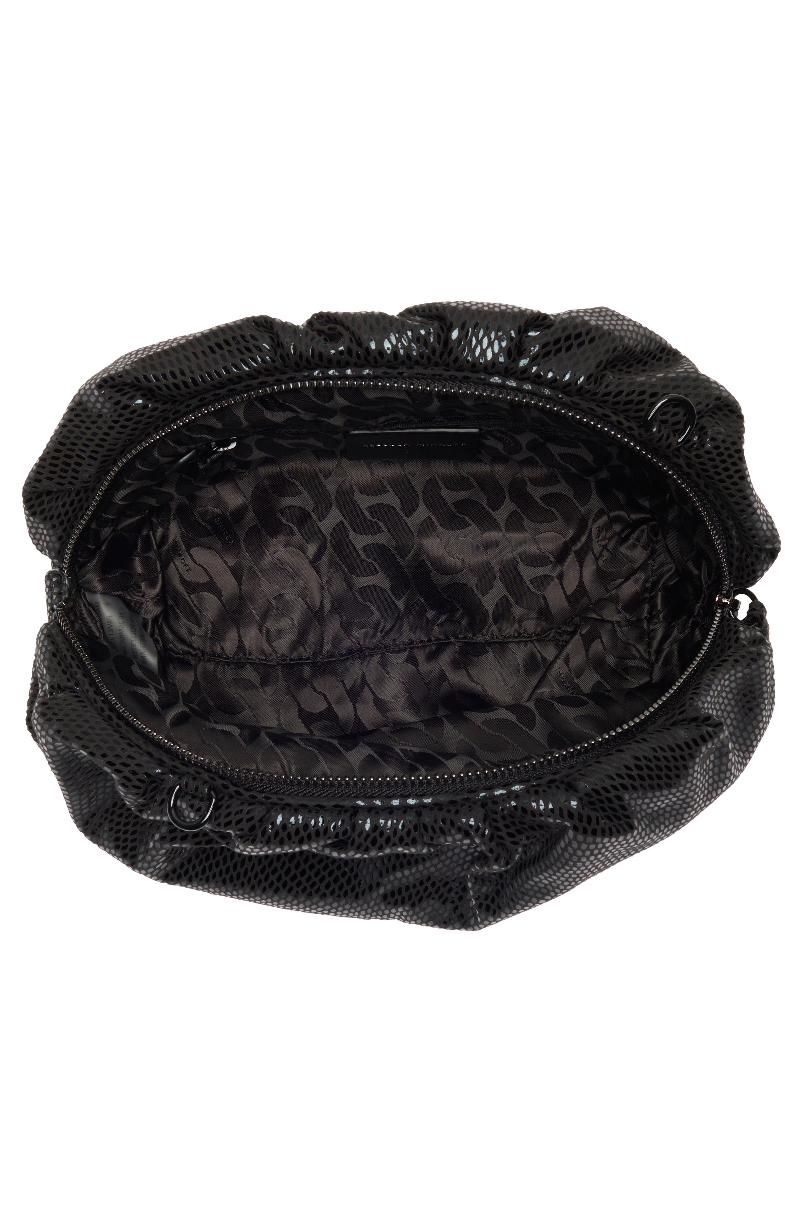 Rebecca Minkoff Small Ruched Clutch, Alternate, color, Black