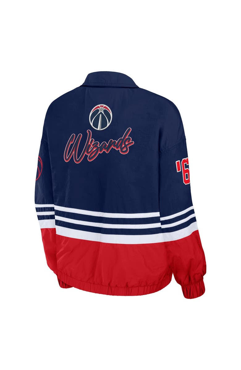 WEAR by Erin Andrews Women's WEAR by Erin Andrews Navy Washington Wizards Vintage Full-Zip Windbreaker, Alternate, color, Navy