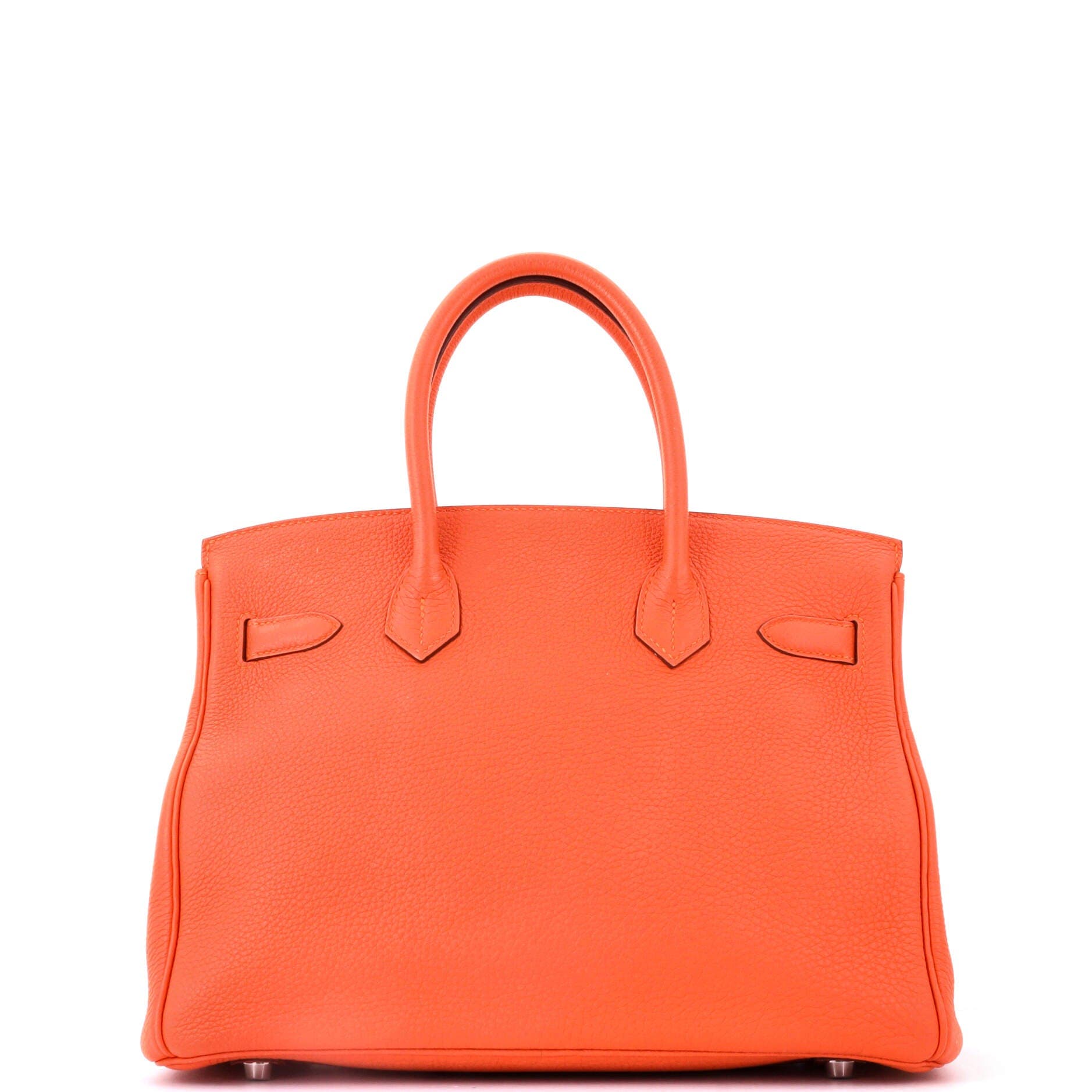 Birkin Handbag Orange Togo with Palladium Hardware 30, Alternate, color, Orange