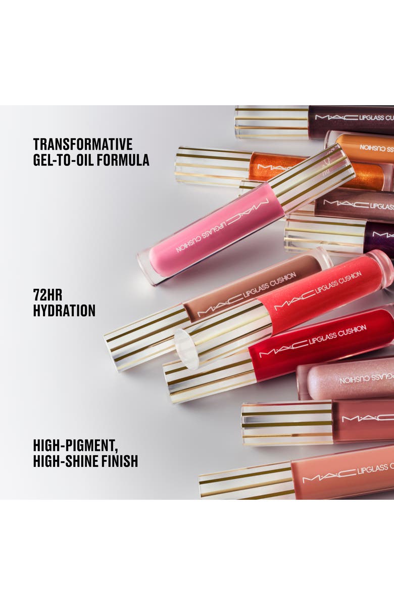 MAC Cosmetics Lipglass Cushion High-Pigment Lip Oil, Main, color, 