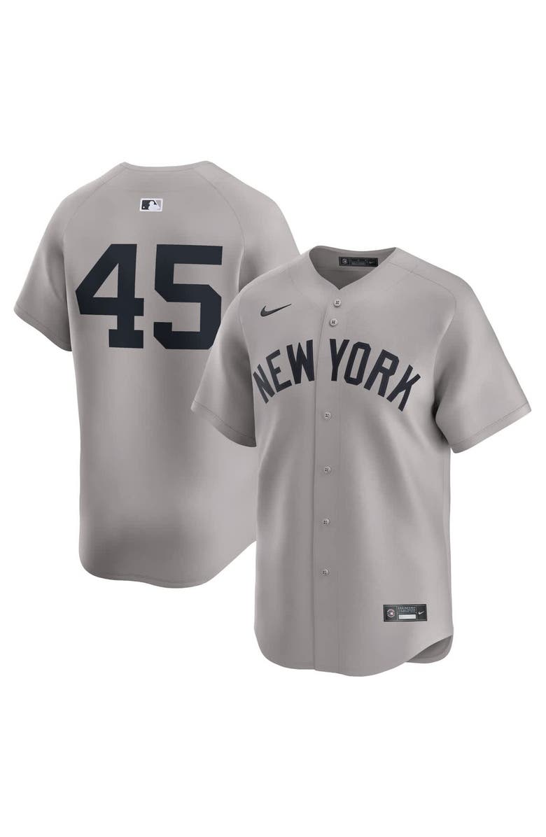 Nike Men's Nike Gerrit Cole Gray New York Yankees Away Limited Player Jersey, Main, color, 