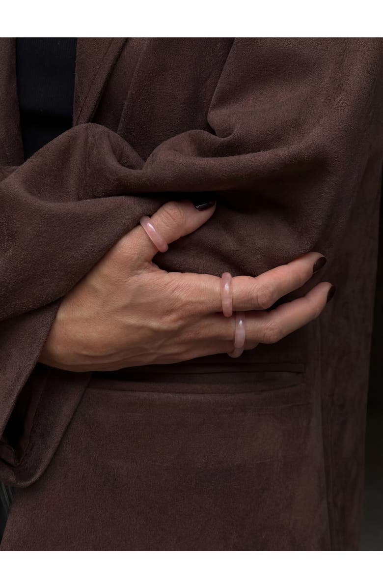 seree Peach Blossom Pink Jade Stone Ring, Alternate, color, Pink