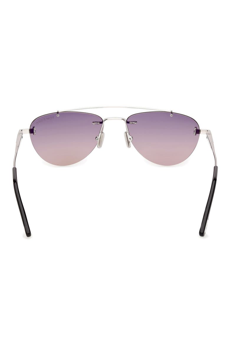 Astor 55mm Gradient Pilot Sunglasses, Alternate, color, PALLADIUM / SMOKE TO SAND LENS