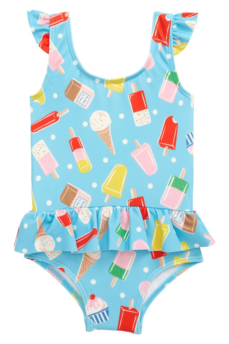 Fun Frill Swimsuit, Main, color, MULTI ICE CREAMS