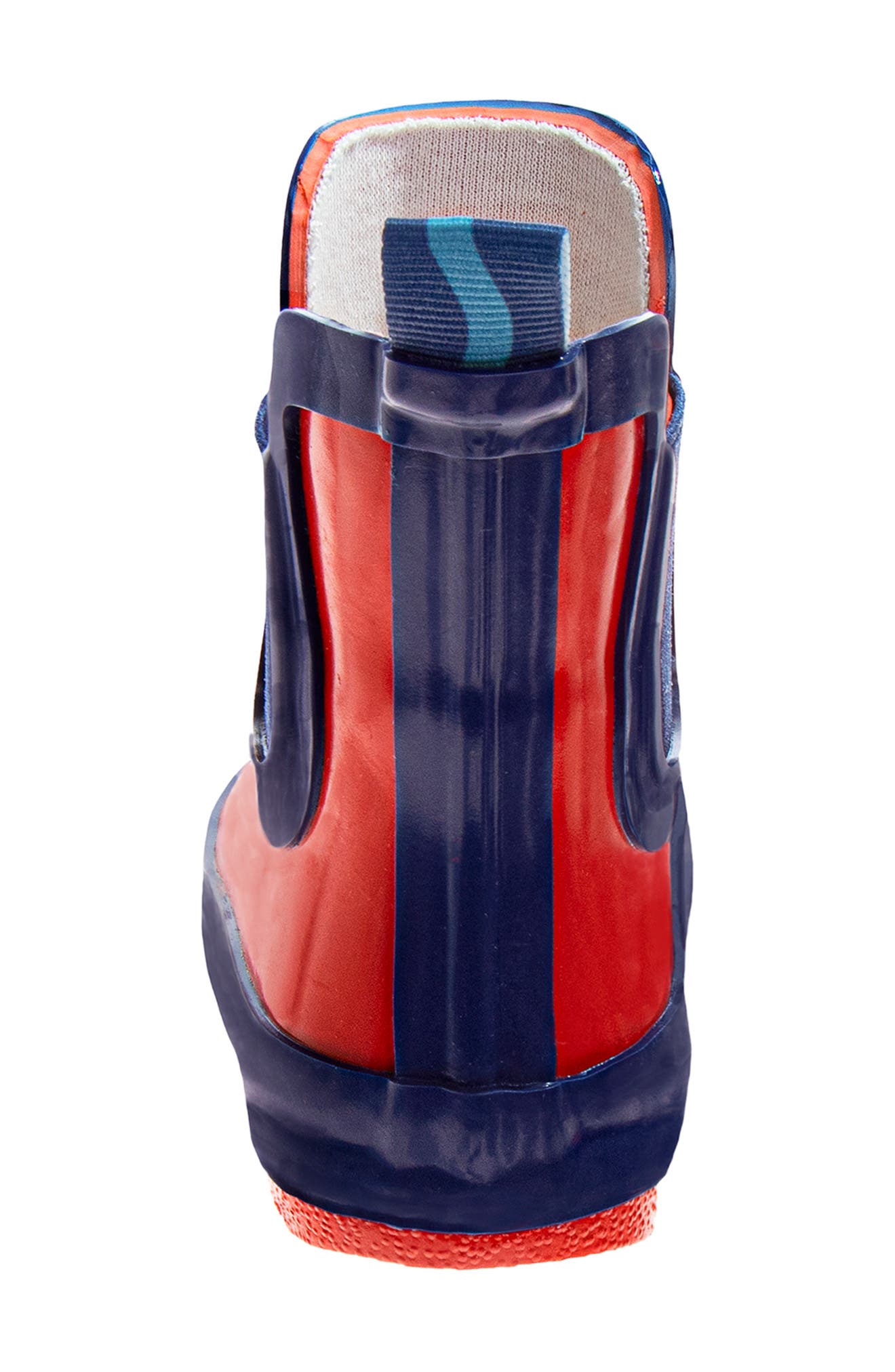 Kids' Solid Rain Boot, Alternate, color, BLUE/RED