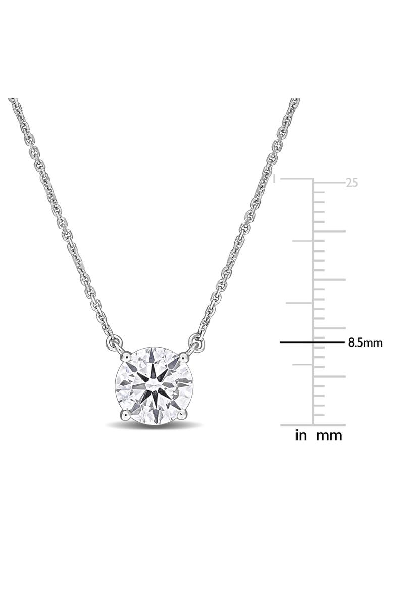 Lab-Grown Diamond Solitaire Necklace White Gold, Alternate, color, White Gold