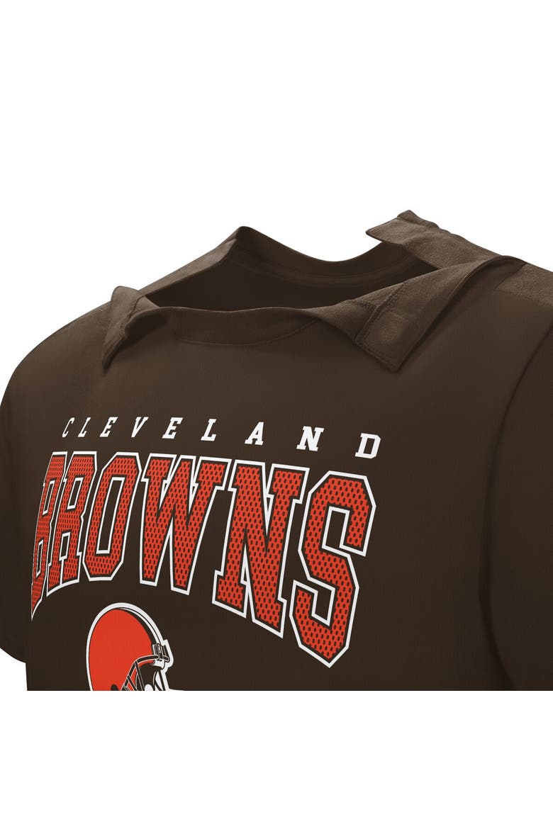 Men's  Brown Cleveland Browns Home Team Adaptive T-Shirt, Alternate, color, Brown