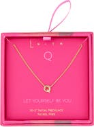 Leith Let Yourself Be You Bubble Initial Pendant Necklace