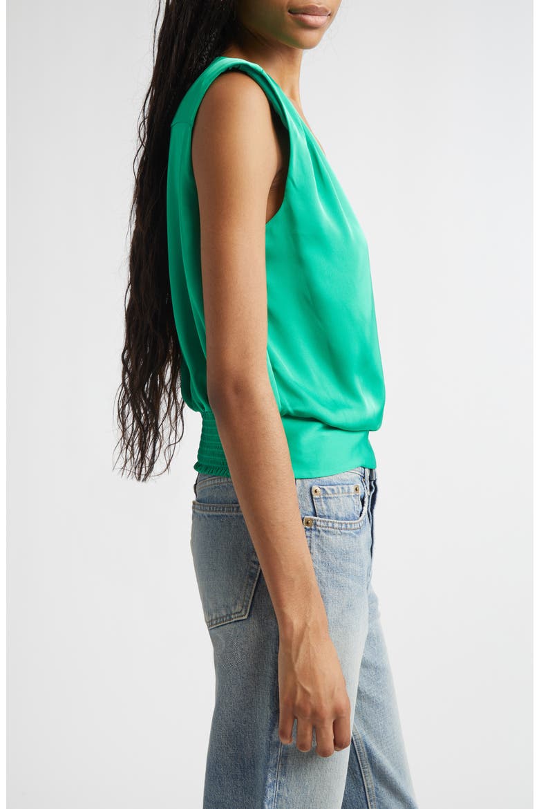 Salina Sleeveless Satin Wrap Top, Alternate, color, BRIGHT PALM