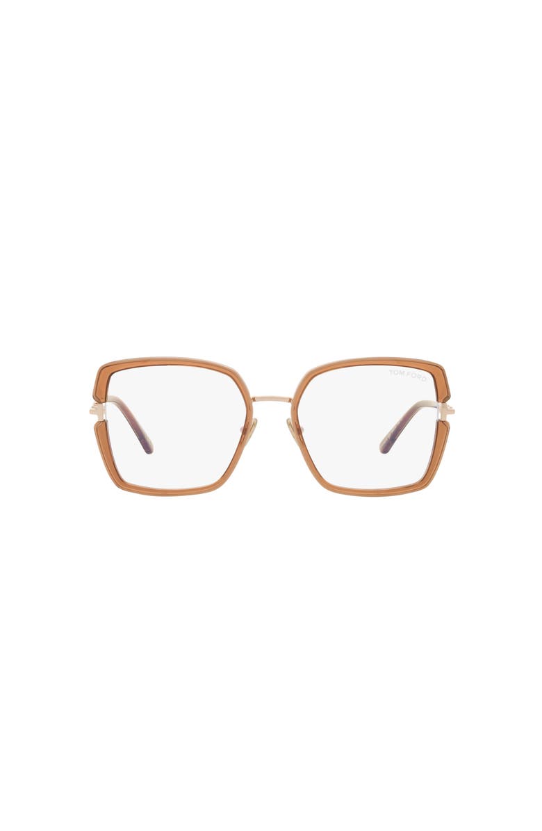 TOM FORD 55mm Square optical glasses, Alternate, color, Brown