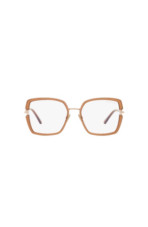 Tom Ford 55mm Square Optical Glasses In Gold