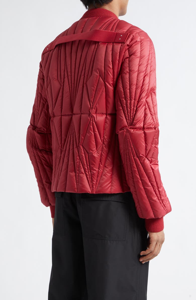 Moncler x Rick Owens Geocamo Flight Down Bomber Jacket, Alternate, color, Red