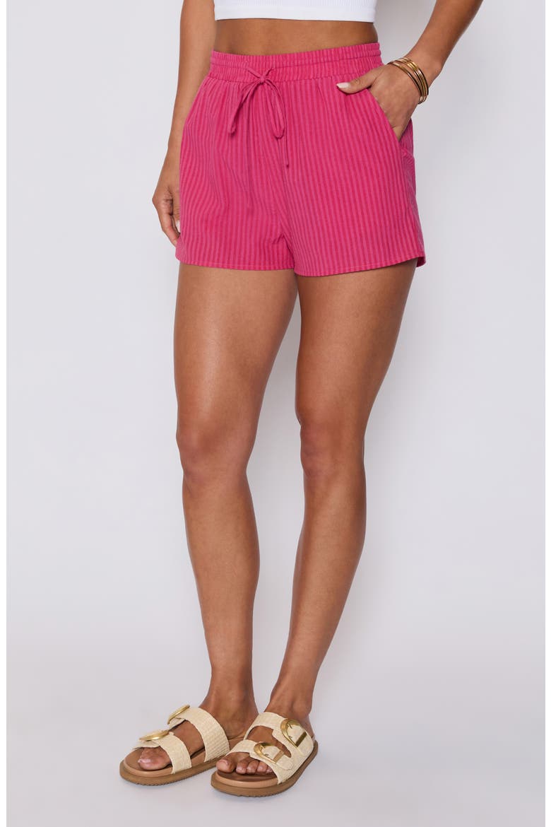 Mara Stripe Drawstring Waist Shorts (Nordstrom Exclusive), Alternate, color, STRIPED PINK