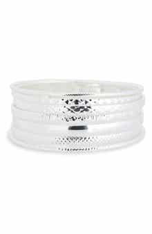 NORDSTROM RACK Set of 7 Etched Bangle Bracelets