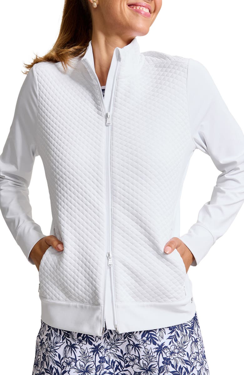 Tommy Bahama Aubrey Quilted Stretch Nylon Jacket, Main, color, White
