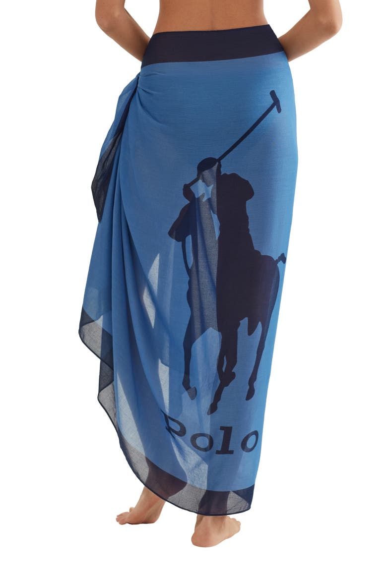 Pony Cover-Up Pareo, Alternate, color, PERIWINKLE