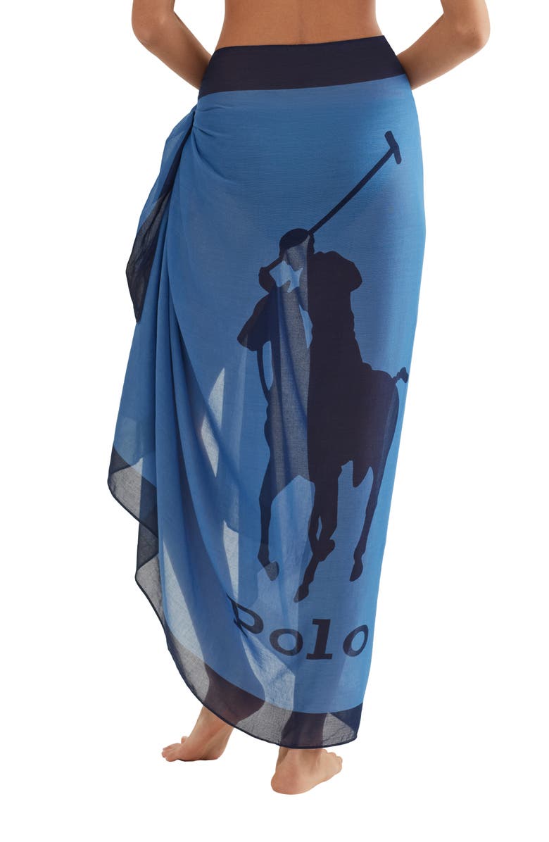 Polo Ralph Lauren Pony Cover-Up Pareo, Alternate, color, Periwinkle