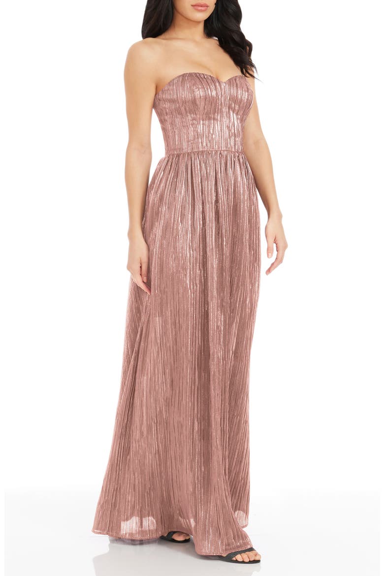 Audrina Strapless Gown, Alternate, color, BLUSH