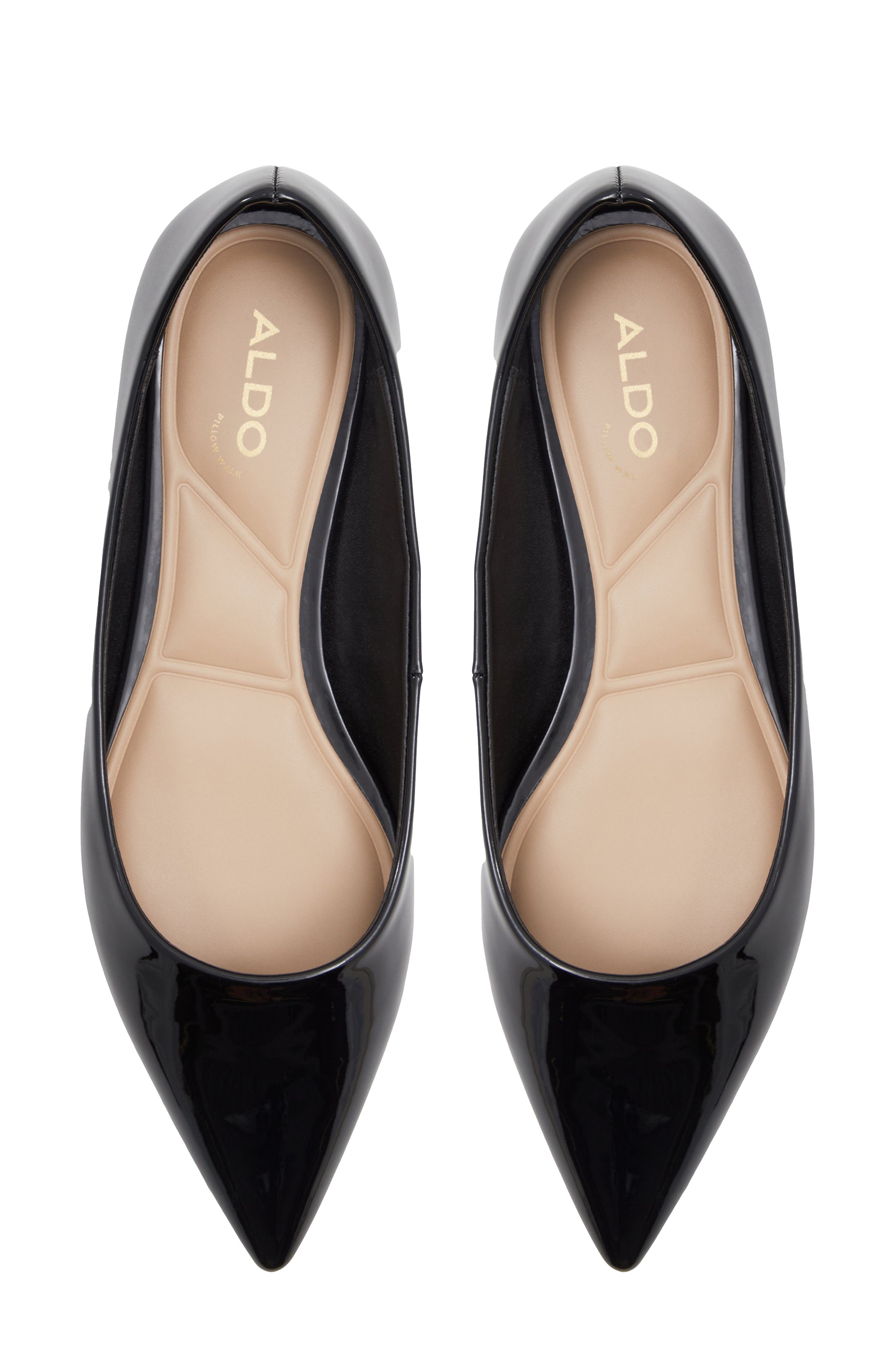 ALDO Stessy Pointed Toe Flat, Alternate, color, Black