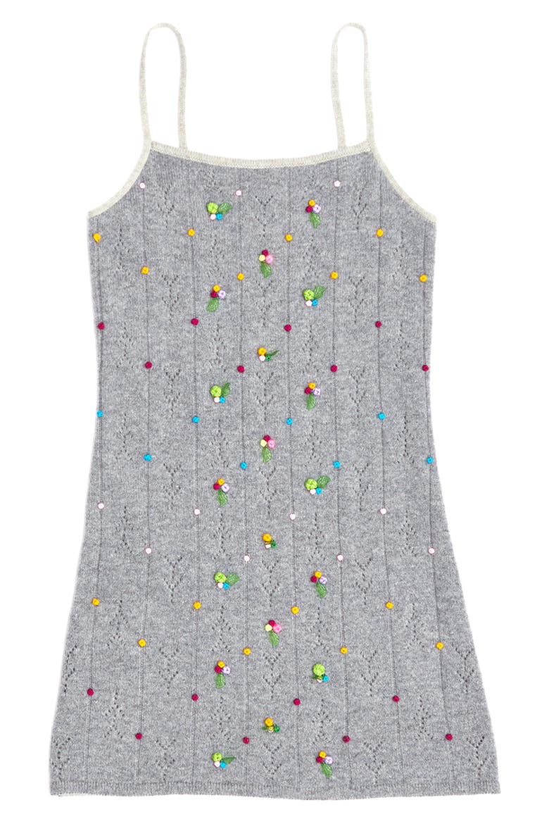 Rosie Two-Tone Lambswool Sweater Dress, Main, color, MELANGE GREY