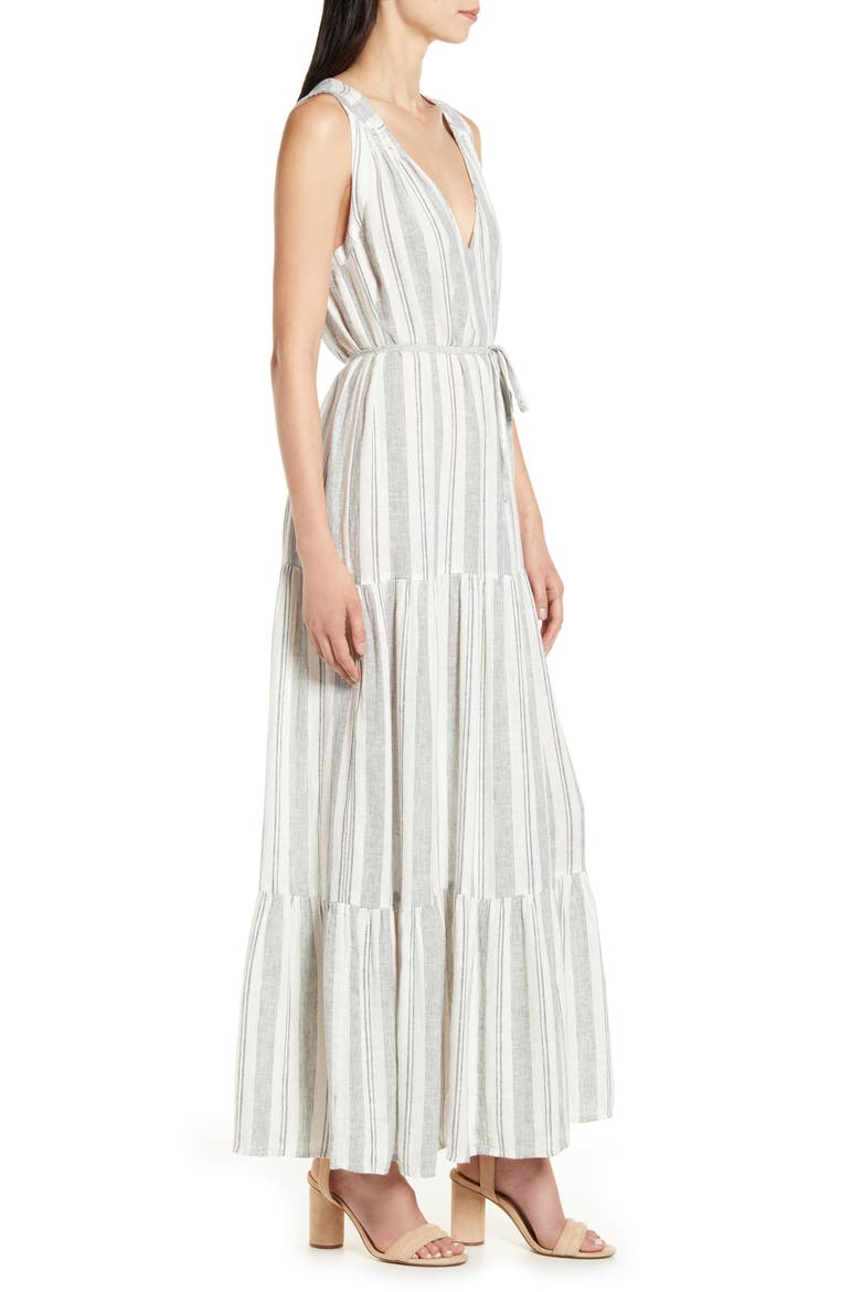 Rosemary Sleeveless Maxi Dress, Alternate, color, NAVY STRIPE