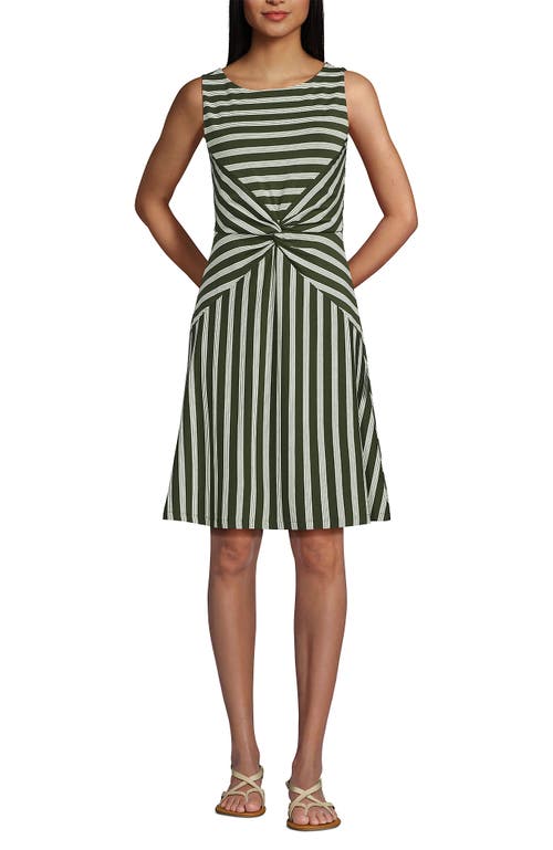 LANDS' END LANDS' END COTTON MODAL BOATNECK TWIST DRESS