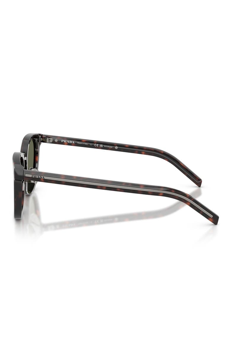 52mm Polarized Cat Eye Sunglasses, Alternate, color, ROOT HAVANA / GREEN POLAR