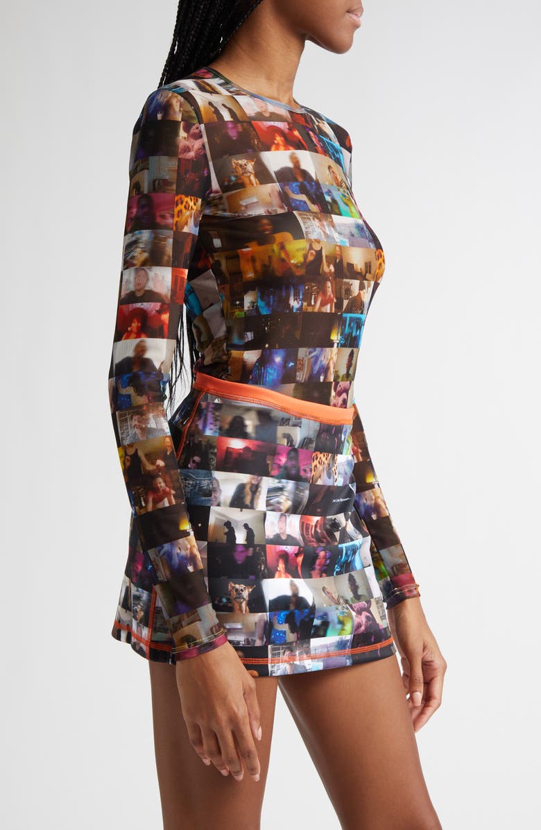 DIESEL<sup>®</sup> T-Lixy Video Call Print Long Sleeve Mesh Top, Alternate, color,