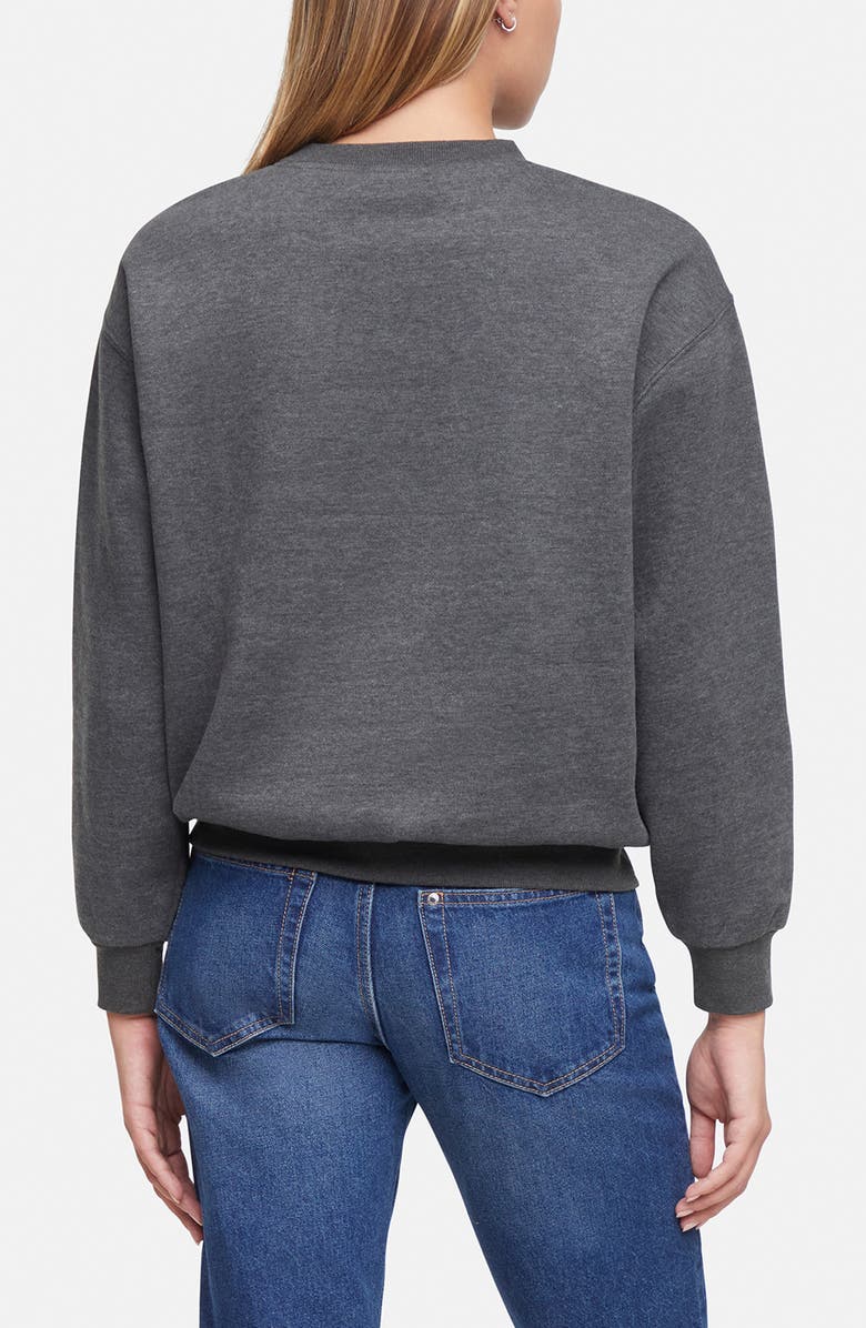 Wildfox Wine & Cheese Charlie Embroidered Sweatshirt, Alternate, color, Pirate Black