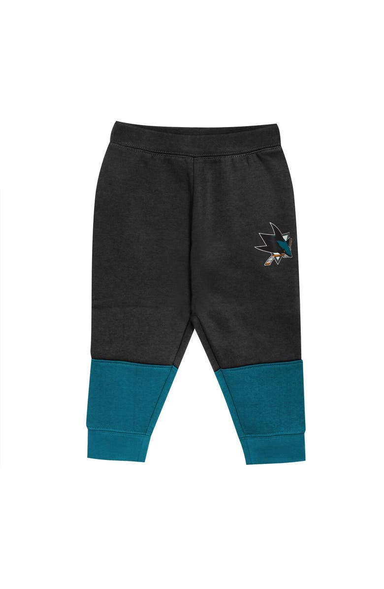 Outerstuff Toddler Teal/Black San Jose Sharks Big Skate Fleece Pullover Hoodie and Sweatpants Set, Alternate, color, 