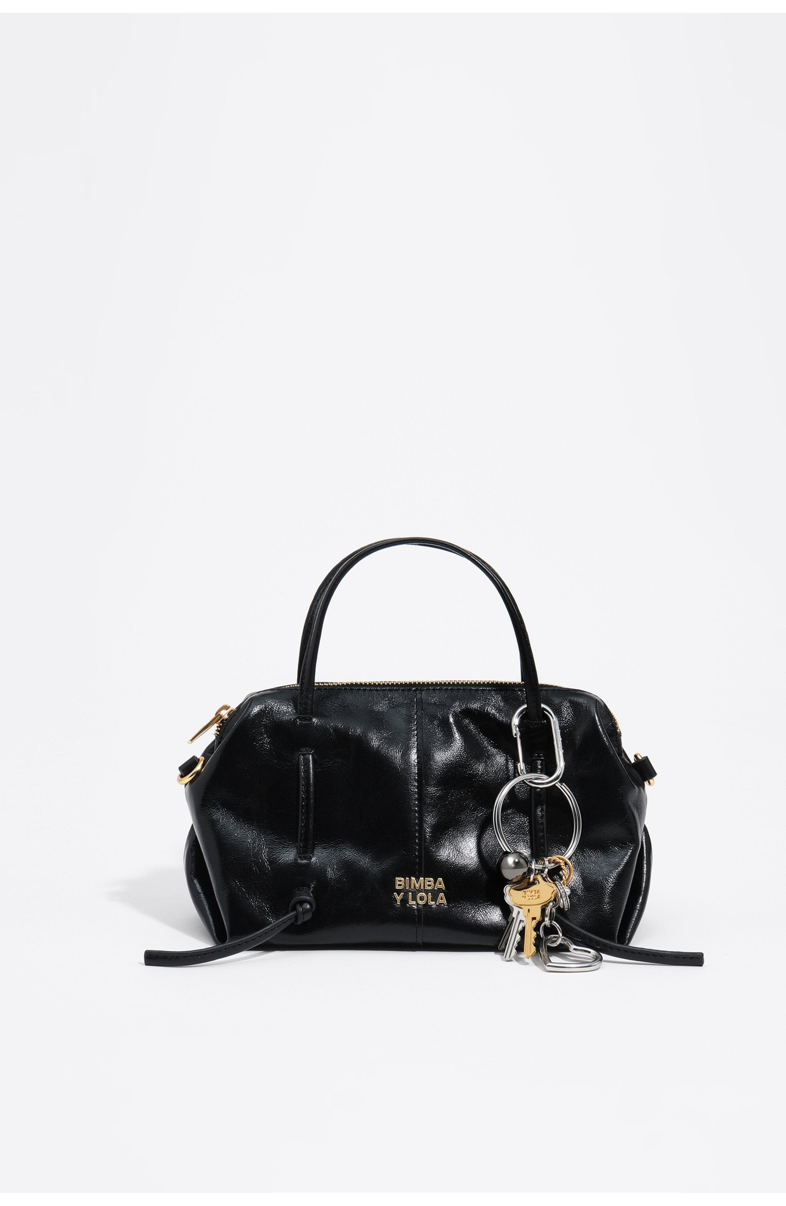 Mini Lolita Leather Bag, Alternate, color, BLACK