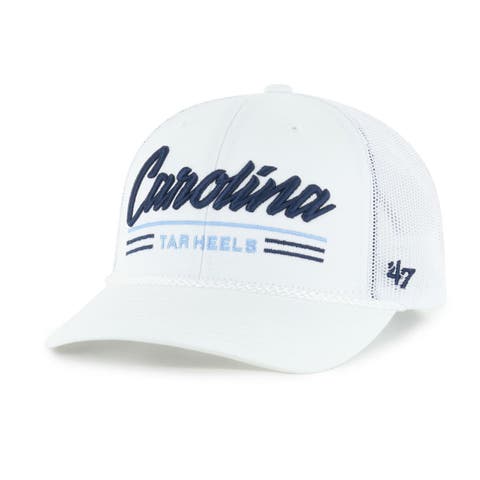 Men's '47 White North Carolina Tar Heels Garner Rope Trucker Adjustable Hat