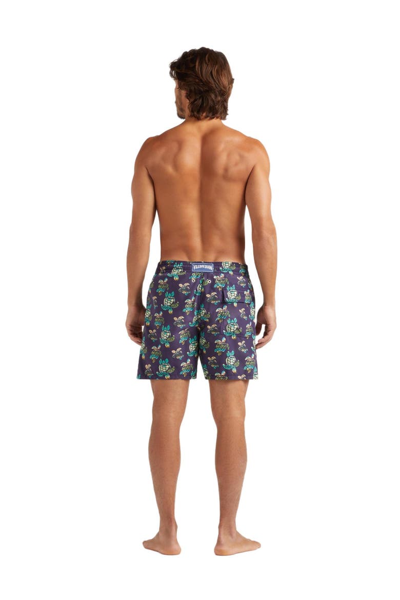 Men's Landscape Turtle Swim Trunks, Alternate, color, MINUIT
