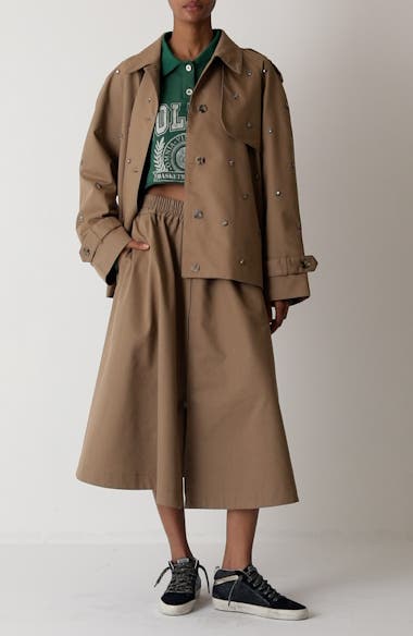 スカート GOLDEN GOOSE Women Skirts GWP00566P00065081399 Brown Golden Goose Journey Zip-Front Circle Skirt | Neiman Marcus