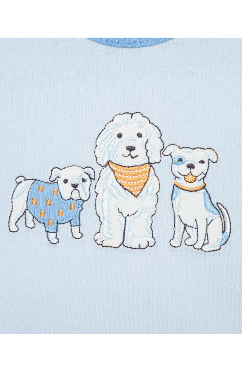 Little Me Puppies Long Sleeve Shirt, Pants & Socks Set, Alternate, color, Blue