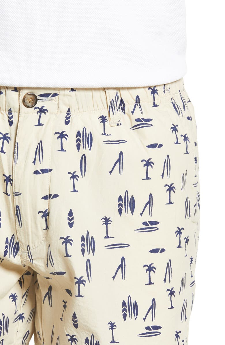 Vintage 1946 Snappers Surf Print Shorts, Alternate, color, 