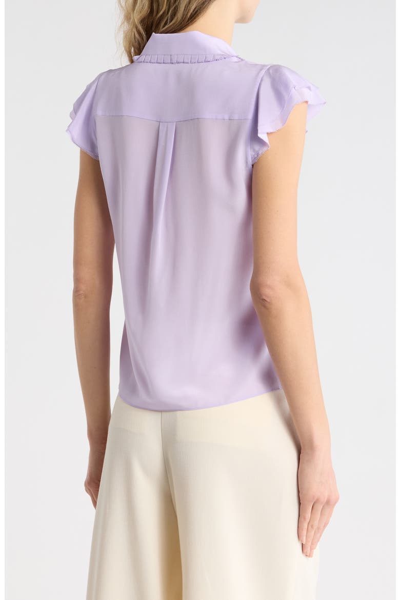 Martel Flutter Sleeve Silk Top, Alternate, color, LAVENDER