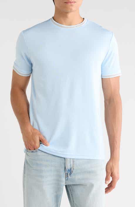DENIM AND FLOWER Textured Short Sleeve T-Shirt