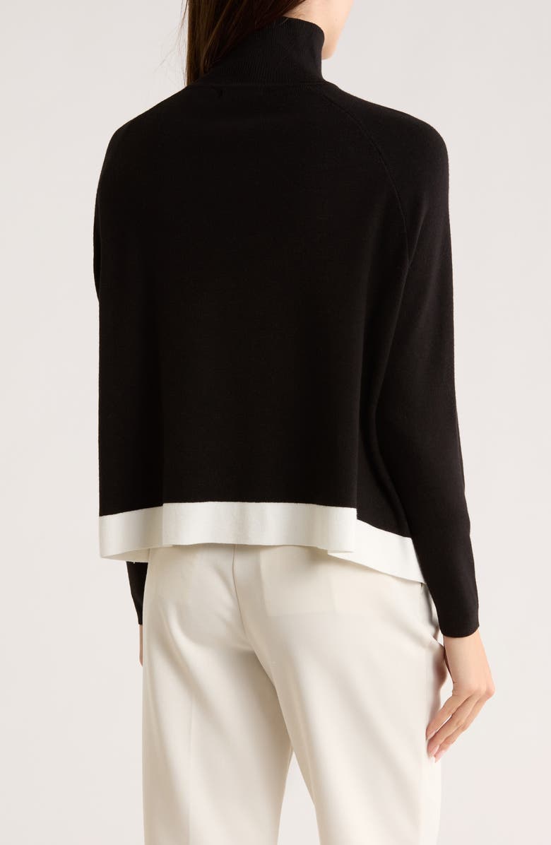 PATRIZIA LUCA Oversize Colorblock Sweater, Alternate, color, Black