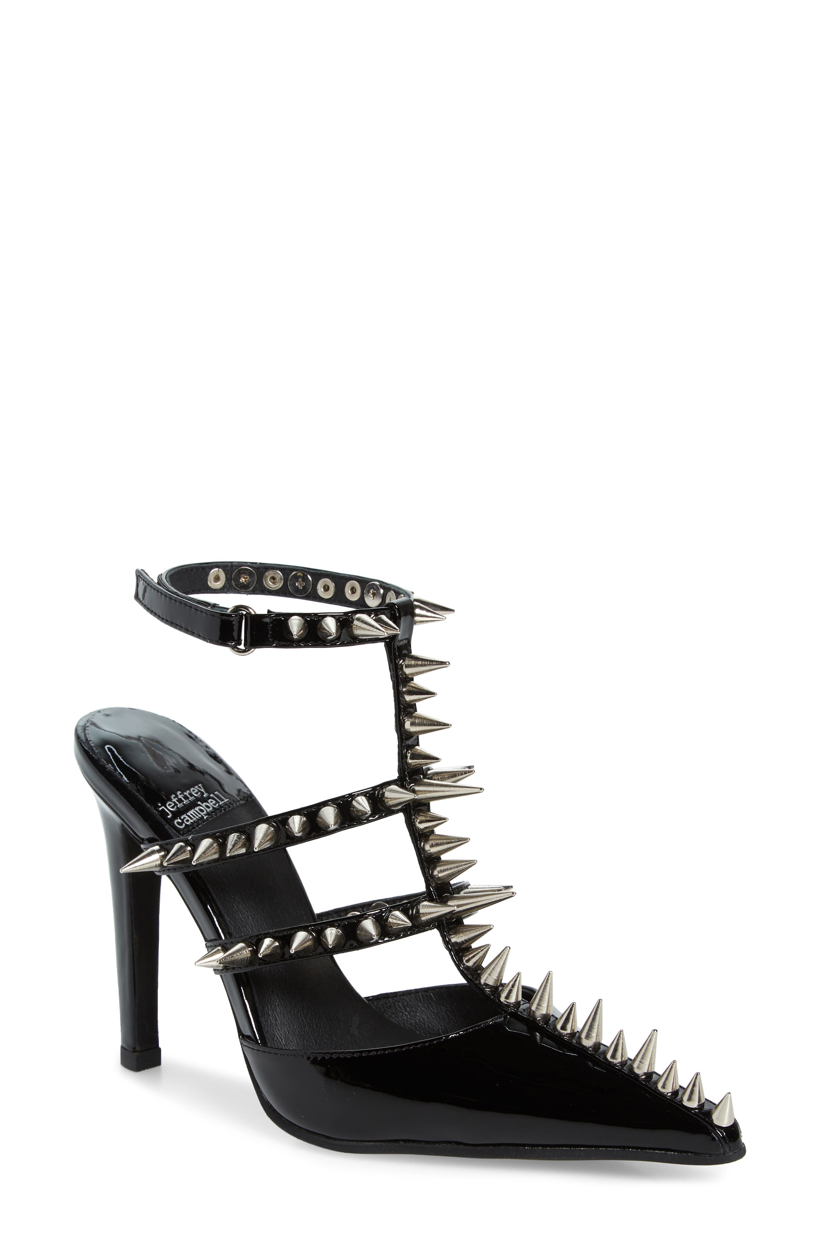 Jeffrey Campbell Step Back Spiked Pointed Toe Pump, Main, color, 