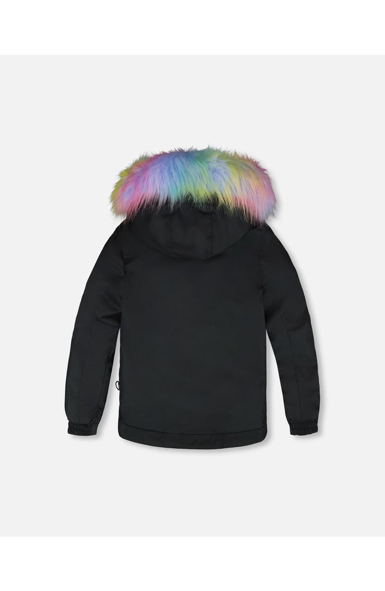 Deux par Deux Girl Two-Piece Play Snowsuit, Alternate, color, Rainbow Leopard