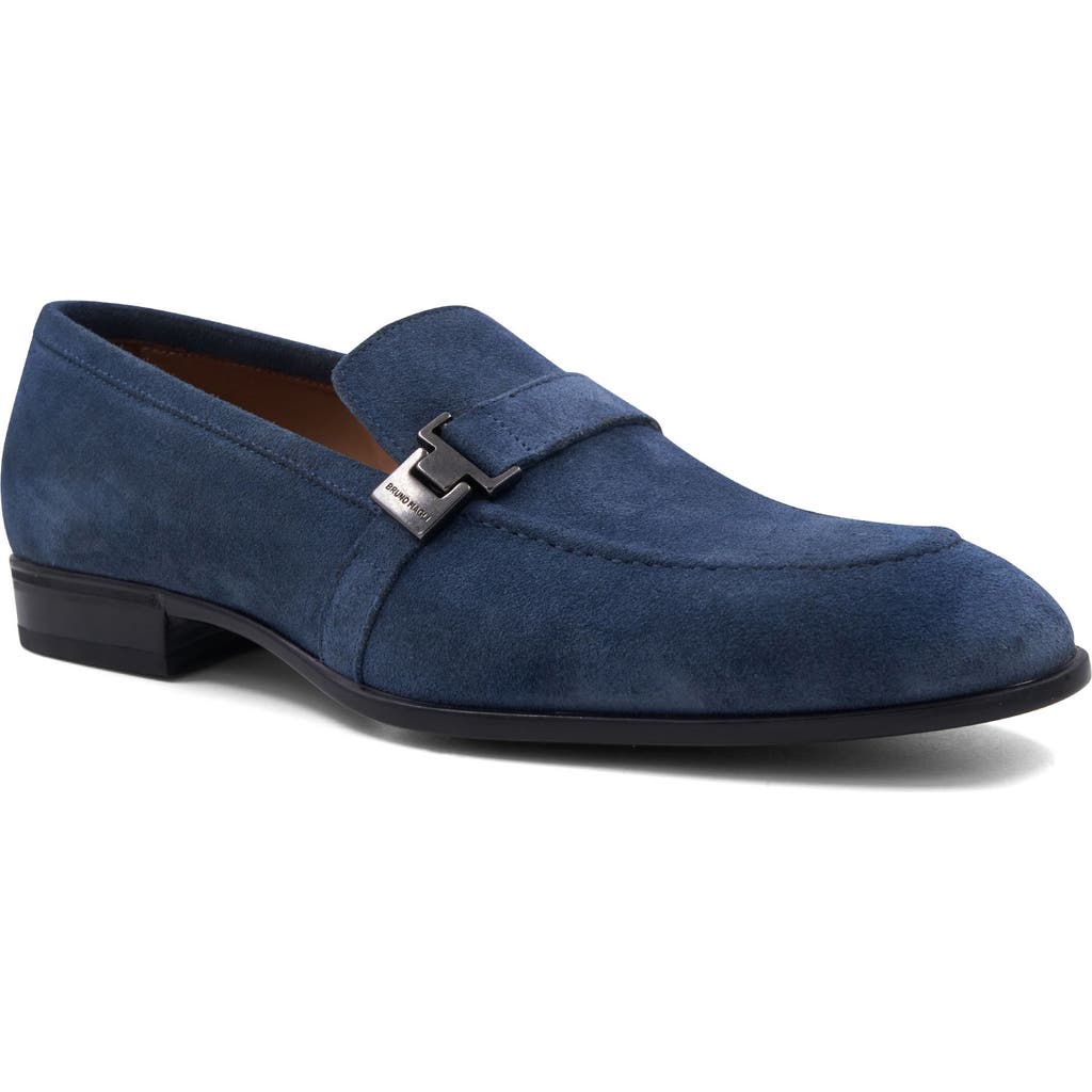 Bruno Magli Arlo Loafer In Light Blue Suede