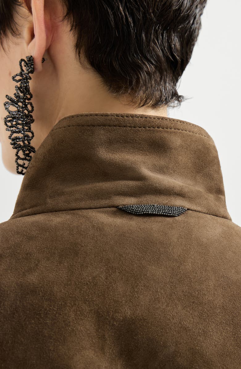 Brunello Cucinelli Couture suede vest, Alternate, color, Brown