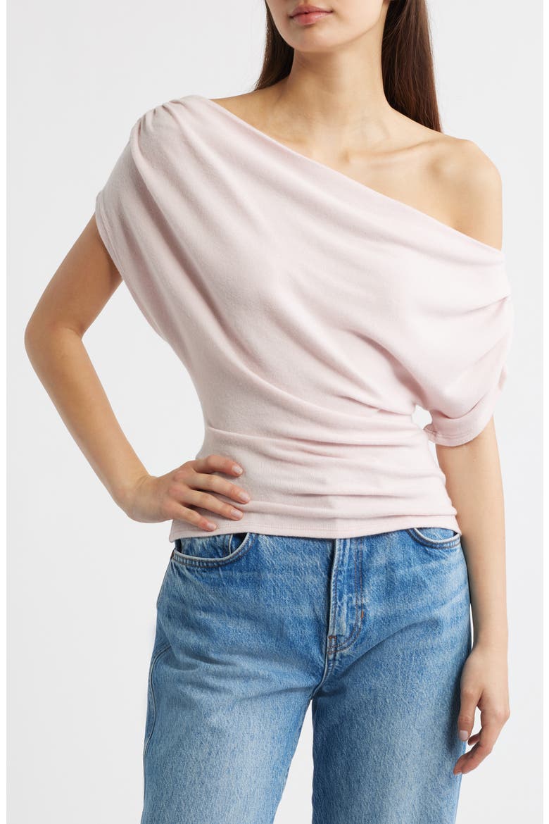 Iris One-Shoulder Knit Top, Main, color, CHERRY BLOSSOM