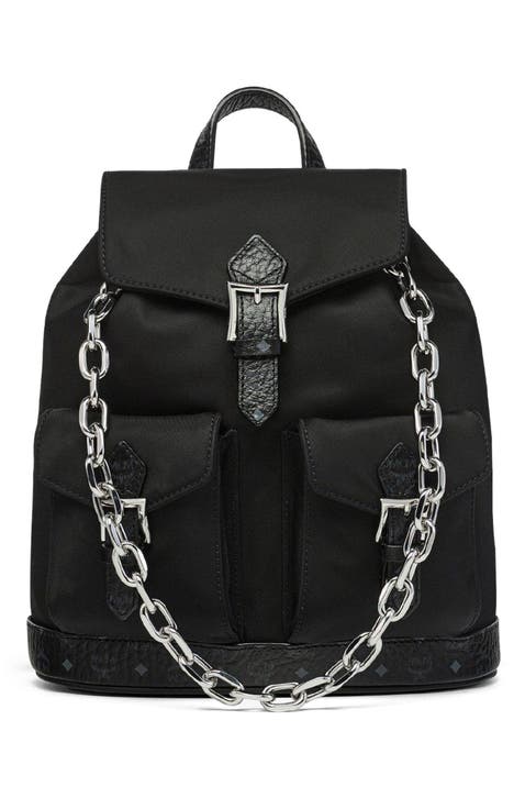 Mini Aren Drawstring Backpack in ECONYL and Leather