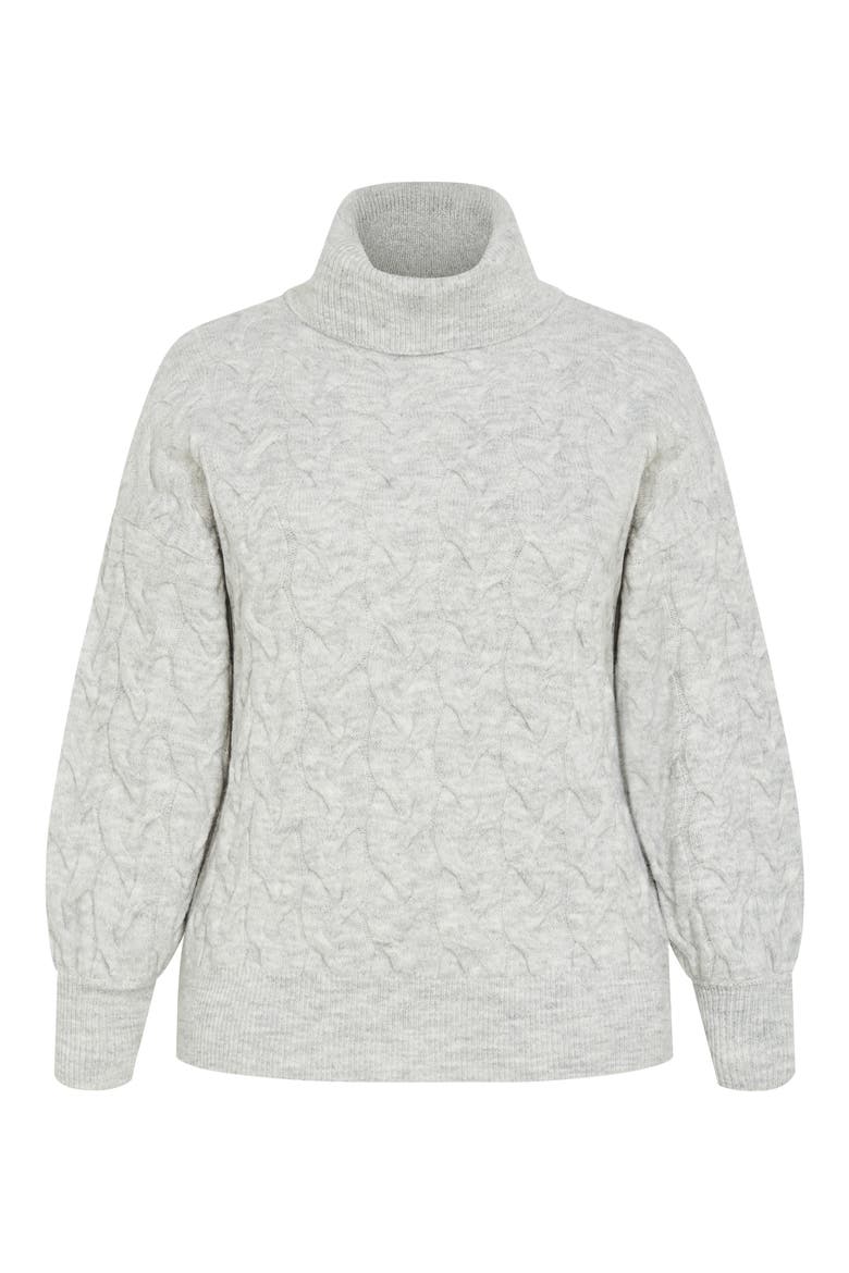Kaliyah Turtleneck Sweater, Alternate, color, GREY