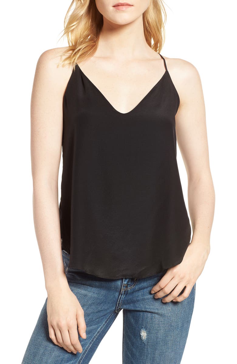 Habitual Ella Split Back Silk Camisole, Main, color, 