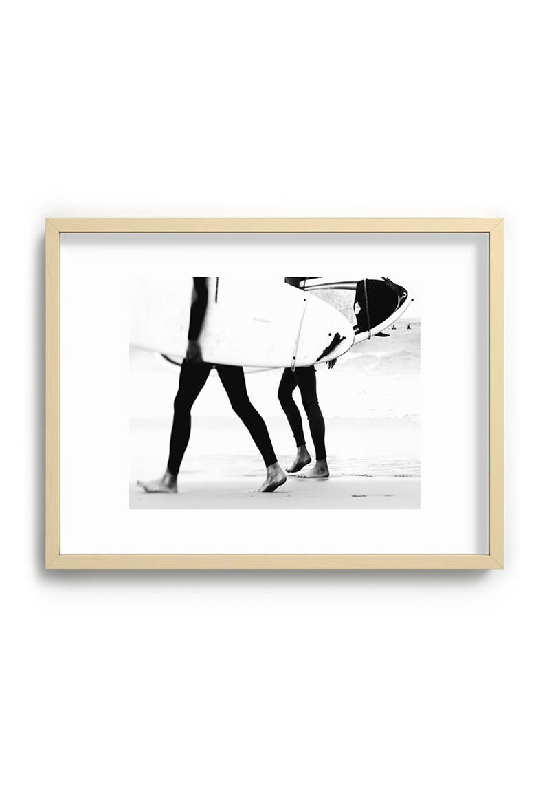Ingrid Beddoes - Catch a Wave Framed Art Print, Main, color, BLACK-WHITE