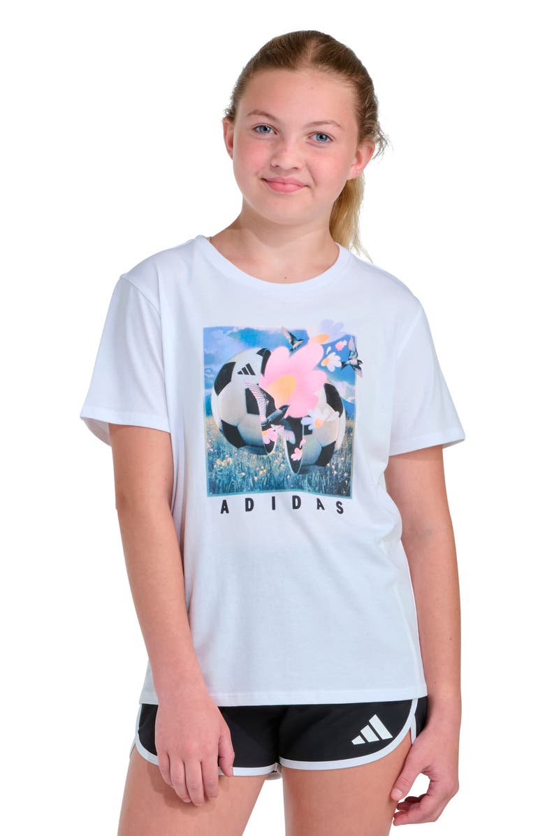 adidas Kids' Jersey Graphic T-Shirt, Alternate, color, White